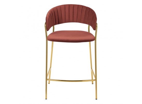 Стул полубарный Turin терракотовый с золотыми ножками в Ростове-на-Дону