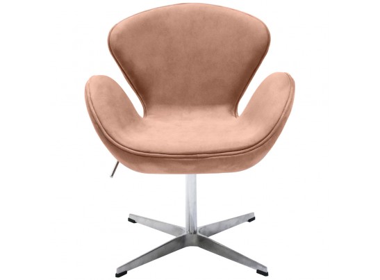 Кресло SWAN CHAIR пыльно-розовый, искусственная замша в Ростове-на-Дону