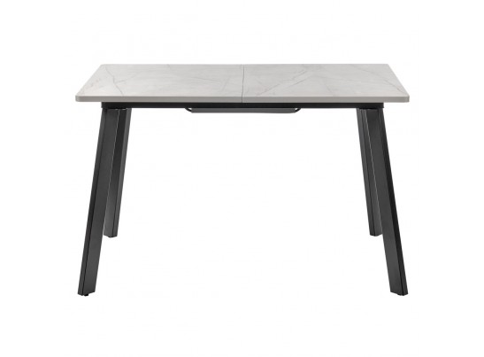 Стол Dublin раскладной 120-160х80х75 серый мрамор с чёрными ножками в Ростове-на-Дону