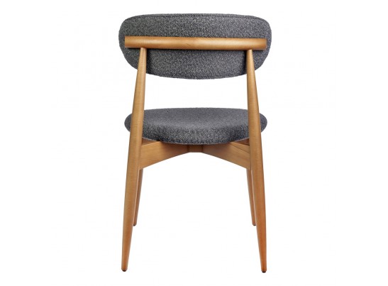 Стул Lucas тёмно-серый букле с ножками цвета орех в Ростове-на-Дону