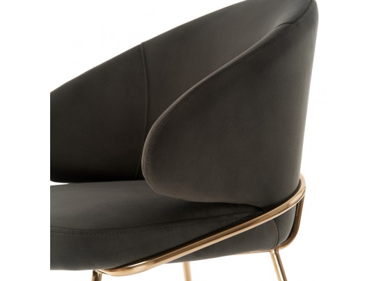 Стул-полукресло Emil графит с золотыми ножками в Ростове-на-Дону