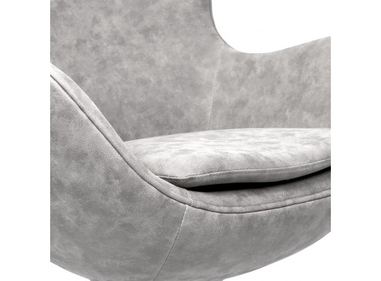 Кресло EGG CHAIR светло-серый матовый с эффектом состаренная кожа в Ростове-на-Дону Кресло EGG CHAIR светло-серый матовый с эффектом состаренная кожа в Ростове-на-Дону