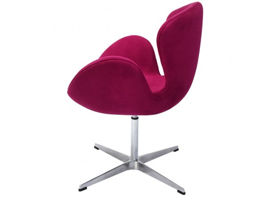 Кресло SWAN CHAIR винный, искусственная замша в Ростове-на-Дону