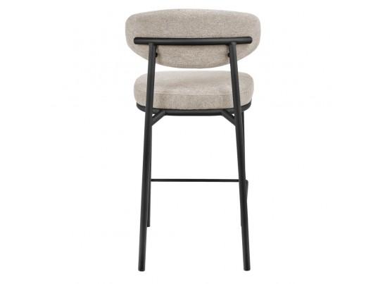 Стул полубарный Lucas 2 латте шенилл с чёрными ножками в Ростове-на-Дону