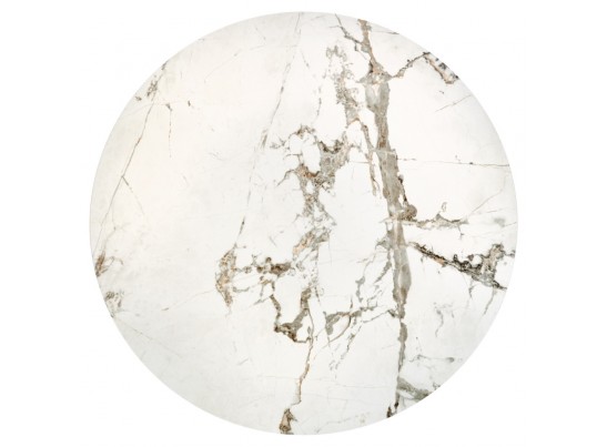 Стол Yoda диам.100см, керамогранит белый мрамор в Ростове-на-Дону