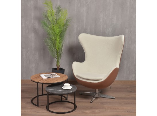 Кресло EGG STYLE CHAIR коричневый, экокожа в Ростове-на-Дону Кресло EGG STYLE CHAIR коричневый, экокожа в Ростове-на-Дону