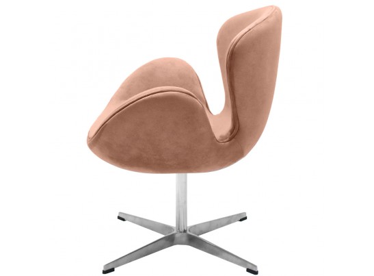 Кресло SWAN CHAIR пыльно-розовый, искусственная замша в Ростове-на-Дону