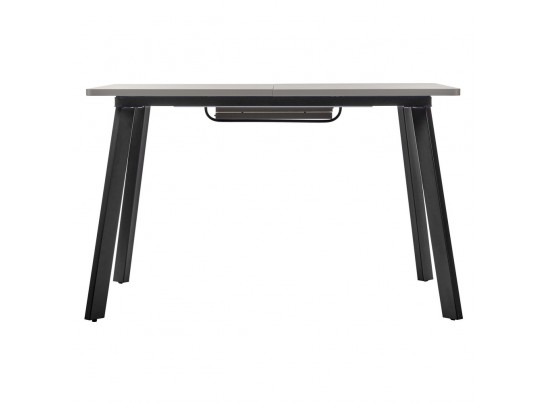 Стол Dublin раскладной 120-160х80х75 серый мрамор с чёрными ножками в Ростове-на-Дону