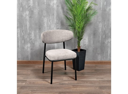 Стул Lucas 2 латте шенилл с чёрными ножками в Ростове-на-Дону