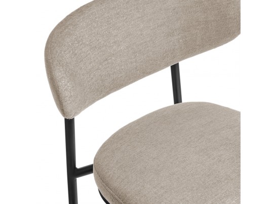 Стул Lucas 2 латте шенилл с чёрными ножками в Ростове-на-Дону