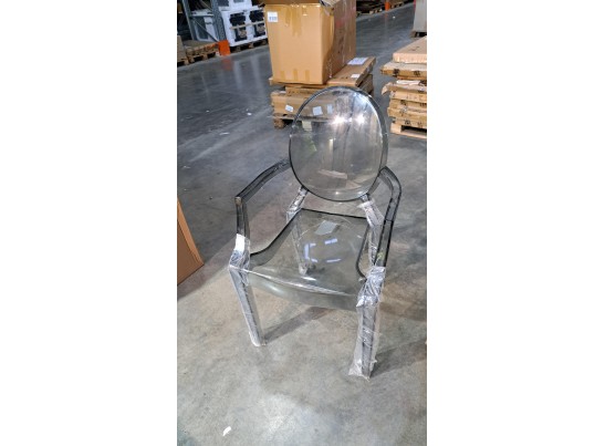 Стул Louis Ghost прозрачный серый FR 0037Y в Ростове-на-Дону