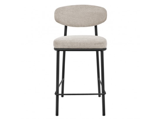 Стул полубарный Lucas 2 латте шенилл с чёрными ножками в Ростове-на-Дону