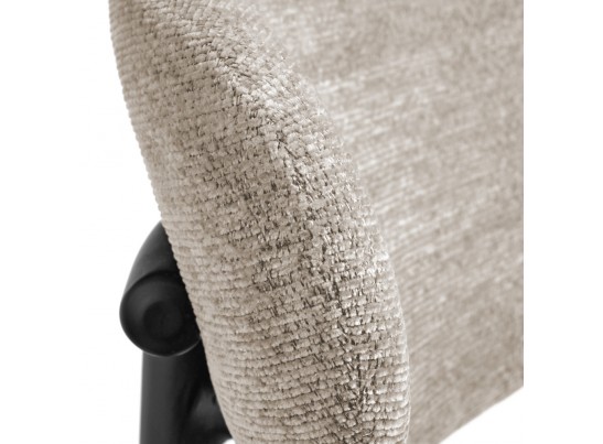 Стул полубарный Lucas 2 латте шенилл с чёрными ножками в Ростове-на-Дону