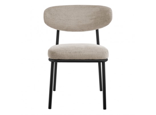 Стул Lucas 2 латте шенилл с чёрными ножками в Ростове-на-Дону