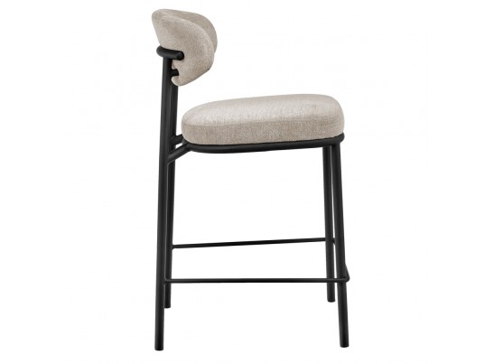 Стул полубарный Lucas 2 латте шенилл с чёрными ножками в Ростове-на-Дону