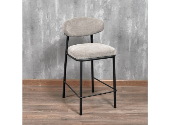 Стул полубарный Lucas 2 латте шенилл с чёрными ножками в Ростове-на-Дону