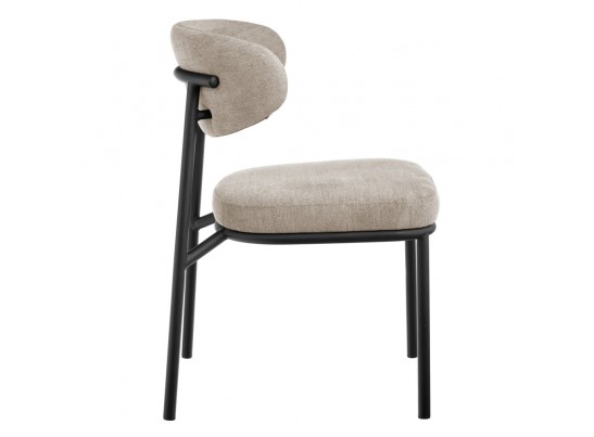 Стул Lucas 2 латте шенилл с чёрными ножками в Ростове-на-Дону