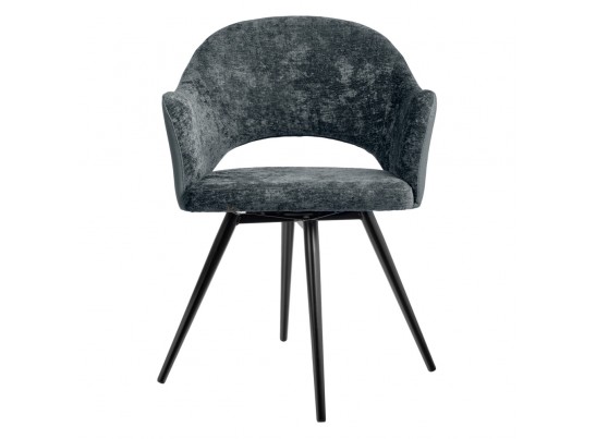 Стул Bruno серый шенилл с экокожей с поворотным механизмом в Ростове-на-Дону