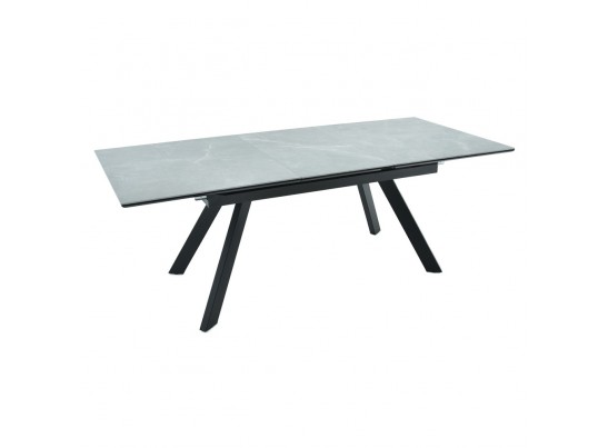Стол Adam раскладной 140-190x90x75см, керамогранит серый мрамор, чёрный в Ростове-на-Дону