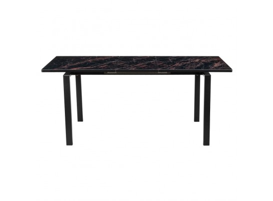 Стол Areal раскладной 140-180х80х75 чёрный мрамор с чёрными ножками в Ростове-на-Дону