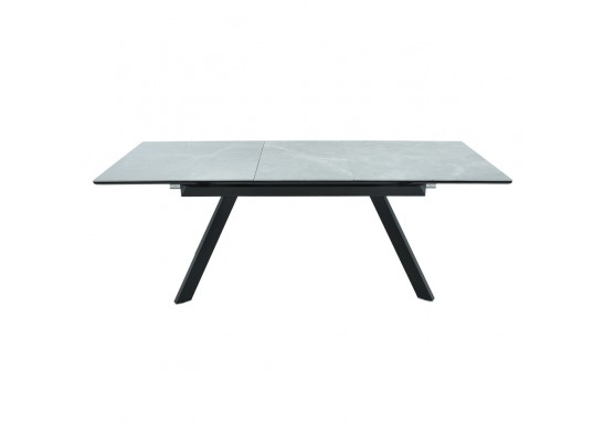 Стол Adam раскладной 140-190x90x75см, керамогранит серый мрамор, чёрный в Ростове-на-Дону