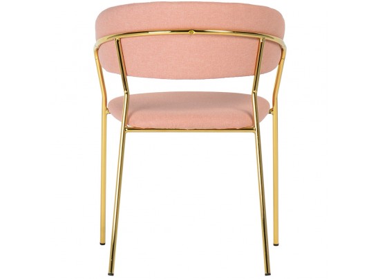 Стул Turin светло-розовая рогожка с золотыми ножками в Ростове-на-Дону