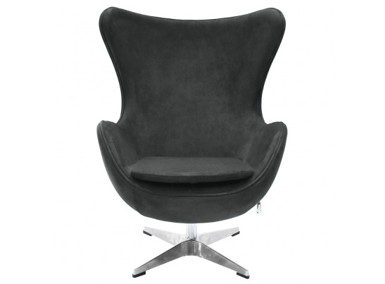 Кресло EGG CHAIR графит, искусственная замша в Ростове-на-Дону