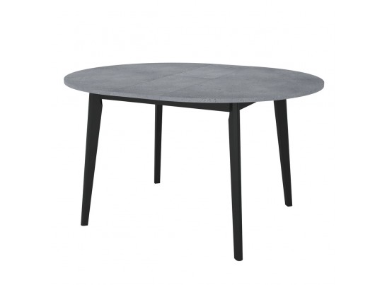 Стол Oslo круглый раскладной 110-140x110x75см, Бетон Портленд, чёрный в Ростове-на-Дону Стол Oslo круглый раскладной 110-140x110x75см, Бетон Портленд, чёрный в Ростове-на-Дону