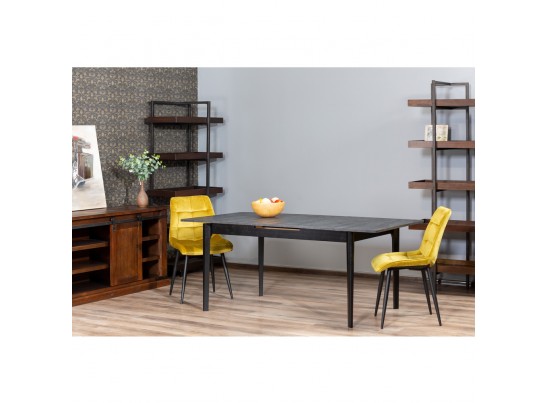 Стол Splash раскладной 125-155x85x75см, Угольный камень, чёрный в Ростове-на-Дону