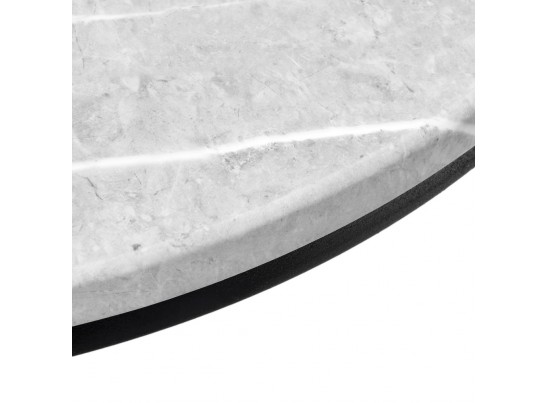 Набор кофейных столиков Tango светло-серый мрамор с чёрными ножками, 2шт в Ростове-на-Дону