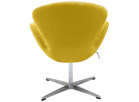 Кресло SWAN CHAIR жёлтый, искусственная замша в Ростове-на-Дону