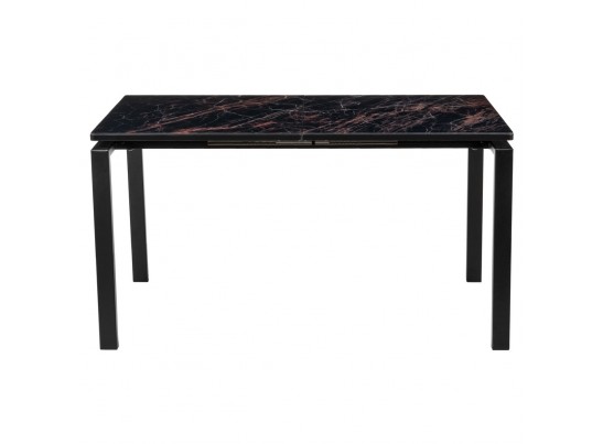 Стол Areal раскладной 140-180х80х75 чёрный мрамор с чёрными ножками в Ростове-на-Дону