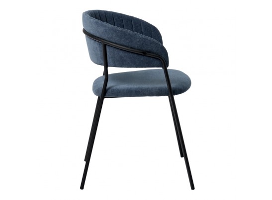 Стул Turin синий вельвет с чёрными ножками в Ростове-на-Дону