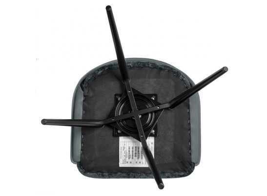 Стул Bruno серый шенилл с экокожей с поворотным механизмом в Ростове-на-Дону