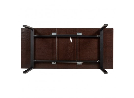 Стол Areal раскладной 140-180х80х75 чёрный мрамор с чёрными ножками в Ростове-на-Дону