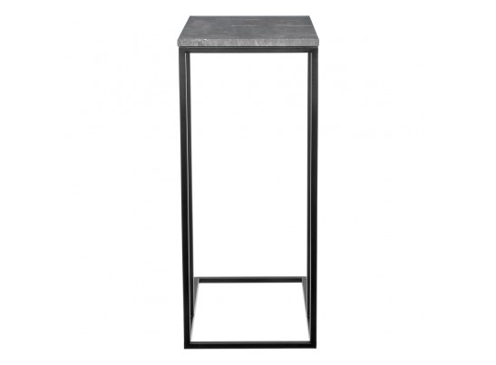 Придиванный столик Loft 50x30см, серый мрамор с чёрными ножками в Ростове-на-Дону