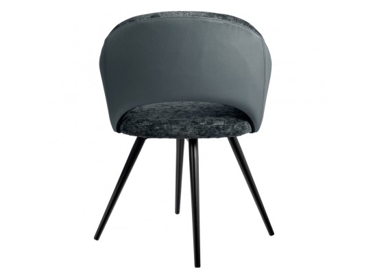 Стул Bruno серый шенилл с экокожей с поворотным механизмом в Ростове-на-Дону