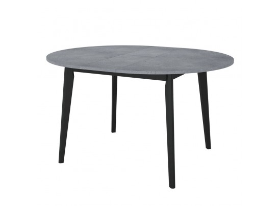Стол Oslo круглый раскладной 110-140x110x75см, Бетон Портленд, чёрный в Ростове-на-Дону Стол Oslo круглый раскладной 110-140x110x75см, Бетон Портленд, чёрный в Ростове-на-Дону
