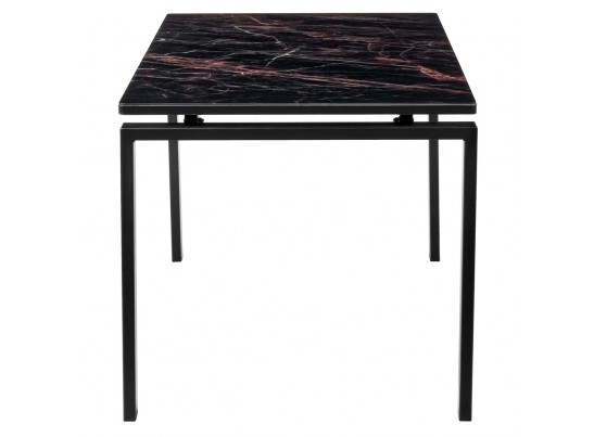 Стол Areal раскладной 140-180х80х75 чёрный мрамор с чёрными ножками в Ростове-на-Дону