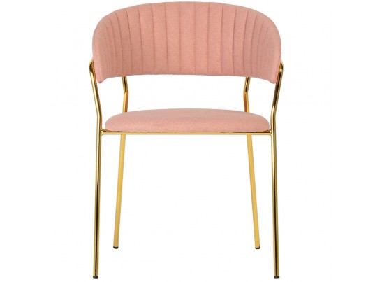 Стул Turin светло-розовая рогожка с золотыми ножками в Ростове-на-Дону