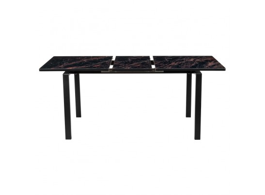 Стол Areal раскладной 140-180х80х75 чёрный мрамор с чёрными ножками в Ростове-на-Дону
