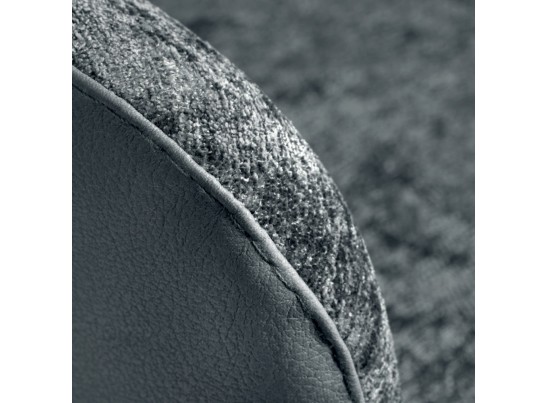 Стул Bruno серый шенилл с экокожей с поворотным механизмом в Ростове-на-Дону