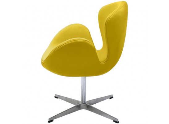 Кресло SWAN CHAIR жёлтый, искусственная замша в Ростове-на-Дону