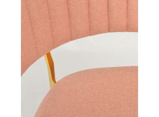 Стул Turin светло-розовая рогожка с золотыми ножками в Ростове-на-Дону