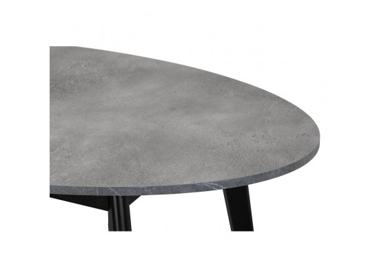 Стол Oslo круглый раскладной 110-140x110x75см, Бетон Портленд, чёрный в Ростове-на-Дону Стол Oslo круглый раскладной 110-140x110x75см, Бетон Портленд, чёрный в Ростове-на-Дону