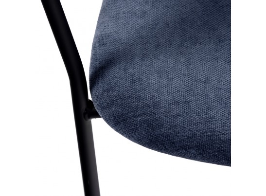 Стул Turin синий вельвет с чёрными ножками в Ростове-на-Дону