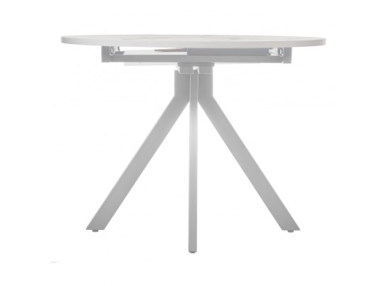 Стол Rudolf круглый раскладной 100-130x100x75см, белый мрамор, белый в Ростове-на-Дону