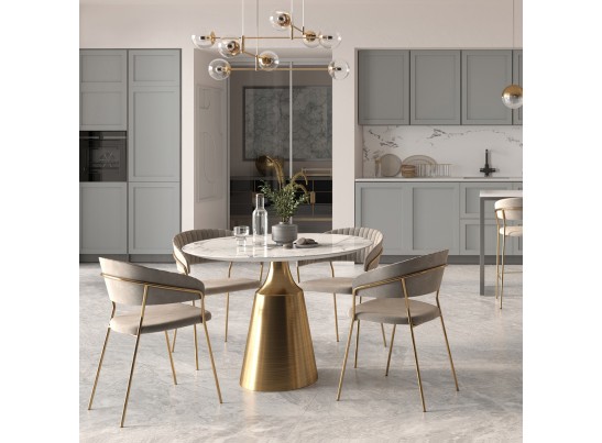 Комплект из 2-х стульев полубарных Turin синий с золотыми ножками в Ростове-на-Дону