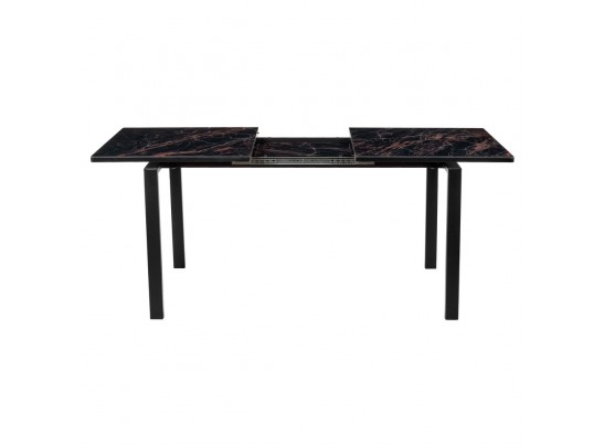 Стол Areal раскладной 140-180х80х75 чёрный мрамор с чёрными ножками в Ростове-на-Дону