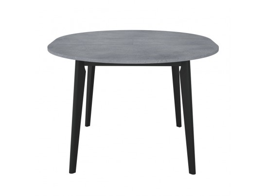Стол Oslo круглый раскладной 110-140x110x75см, Бетон Портленд, чёрный в Ростове-на-Дону Стол Oslo круглый раскладной 110-140x110x75см, Бетон Портленд, чёрный в Ростове-на-Дону
